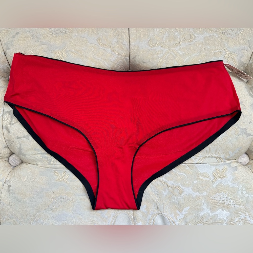 Victoria's Secret Red with black trim panty
